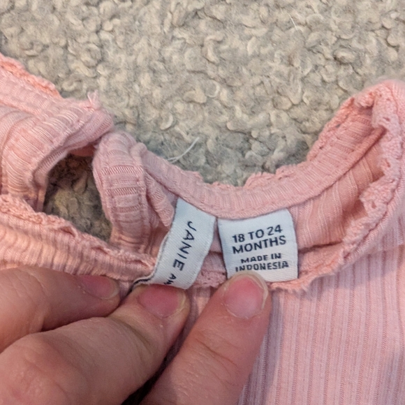 3 For $12 Janie and Jack Pink Puff Sleeve Tee - Picture 3 of 6